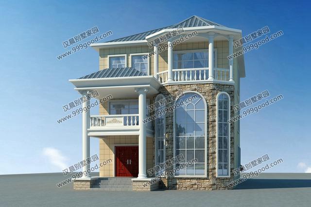 農(nóng)村小開間別墅設(shè)計圖，帶旋轉(zhuǎn)樓梯，挑空客廳，非常漂亮