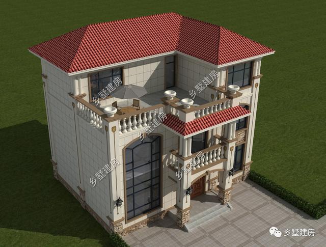 農村自建別墅設計圖，22萬建成，挑空客廳+超大陽臺，美觀又實用