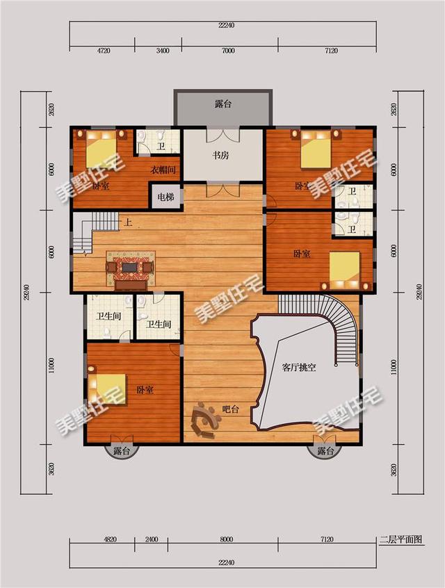 這棟歐式別墅設計圖十分豪氣，造型精美，建成似城堡，美呆了！