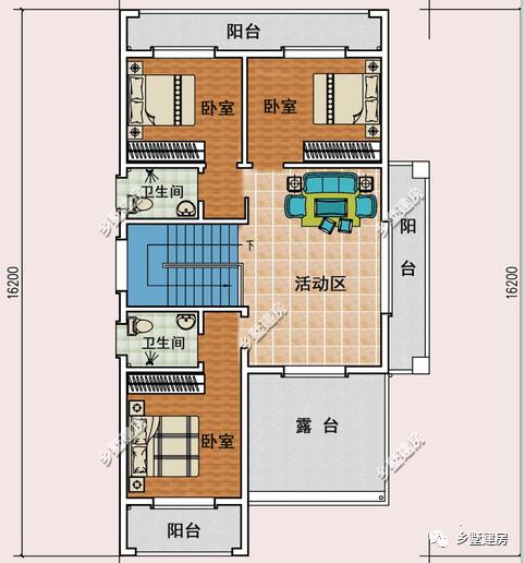 開間小的農村三層別墅設計圖，經典沉穩不失大氣，最適合農村建造
