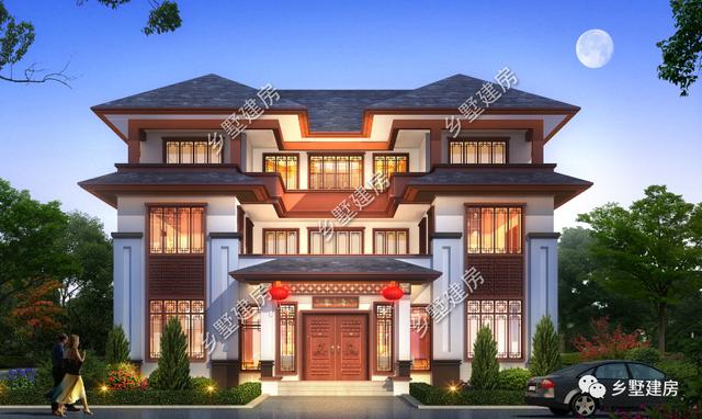 新中式風格農村自建別墅設計圖，充分展示了中國風建筑的魅力