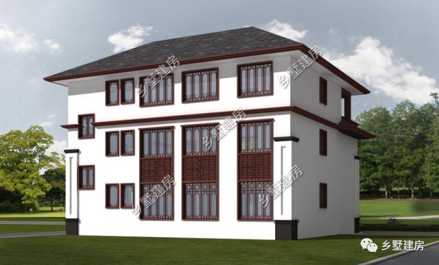 新中式風格農村自建別墅設計圖，充分展示了中國風建筑的魅力