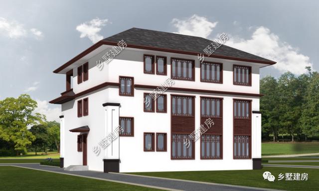 新中式風格農村自建別墅設計圖，充分展示了中國風建筑的魅力