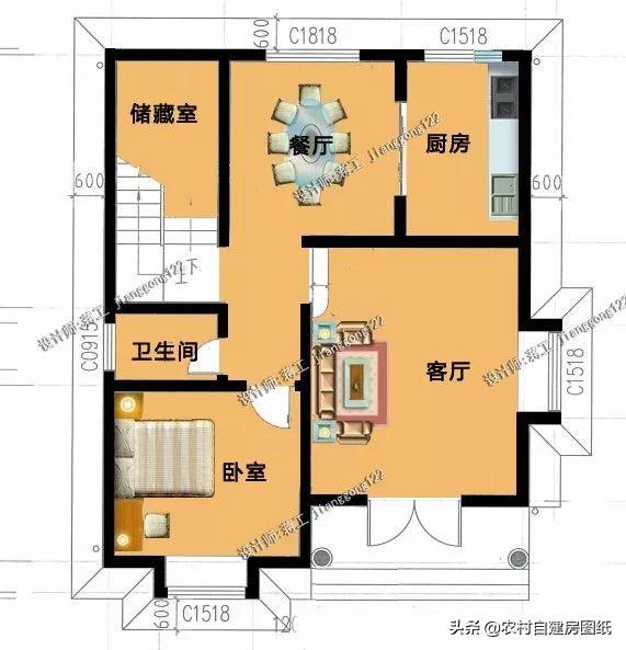 9款農村小別墅設計圖，造價都很經濟，預算在20萬左右