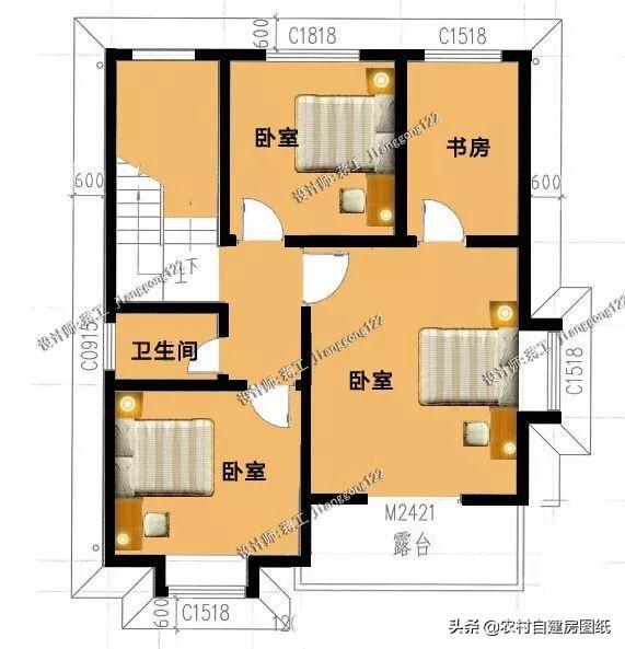 9款農村小別墅設計圖，造價都很經濟，預算在20萬左右
