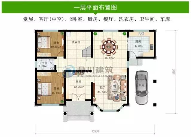 8套農村別墅圖紙，開間15米，都好氣派，一輩子建一棟足矣