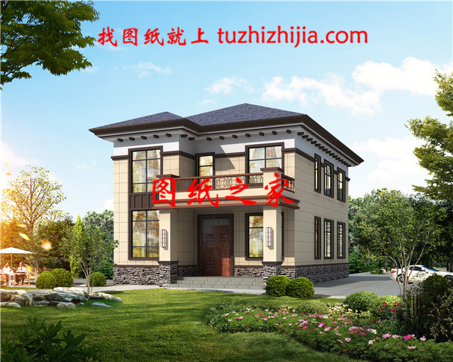 二層農村房屋設計圖紙，帶效果圖和全套施工方案圖