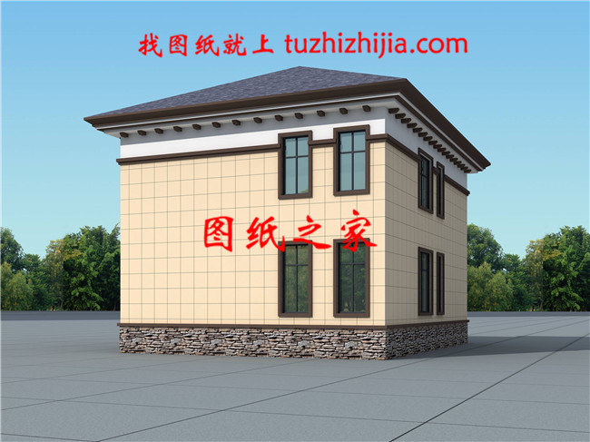 二層農村房屋設計圖紙，帶效果圖和全套施工方案圖