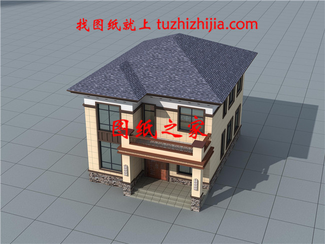 二層農村房屋設計圖紙，帶效果圖和全套施工方案圖