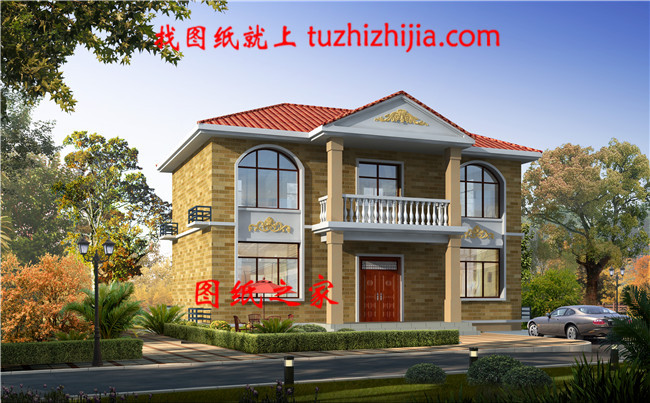 100平方米自建房二層設計圖紙及效果圖，12x9米