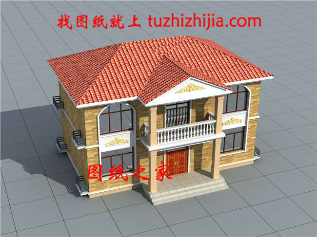 100平方米自建房二層設計圖紙及效果圖，12x9米