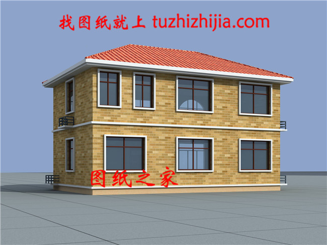 100平方米自建房二層設計圖紙及效果圖，12x9米