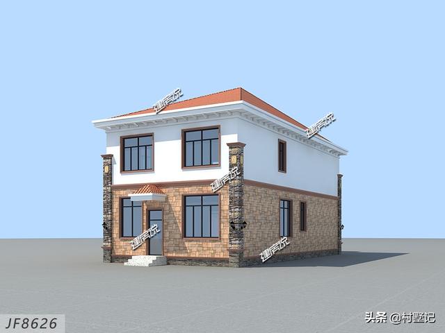 面寬8米的二層別墅設(shè)計圖，再也不用為小宅基地發(fā)愁了！