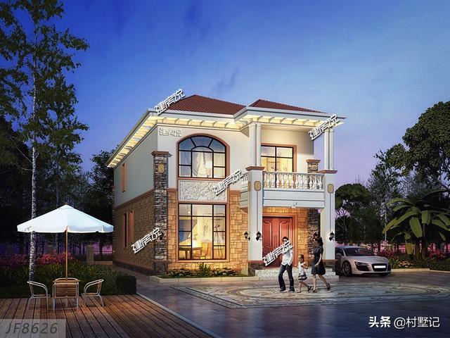 面寬8米的二層別墅設(shè)計圖，再也不用為小宅基地發(fā)愁了！