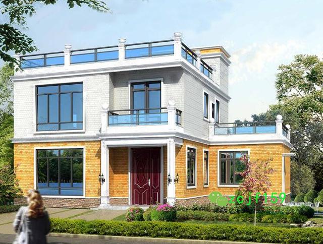 2款平屋頂鄉(xiāng)村別墅戶型設(shè)計圖，低成本，易施工！