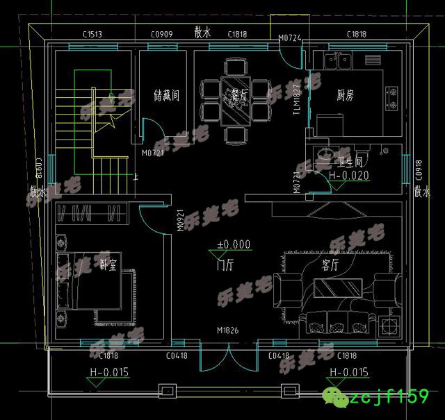 2款平屋頂鄉(xiāng)村別墅戶型設(shè)計圖，低成本，易施工！