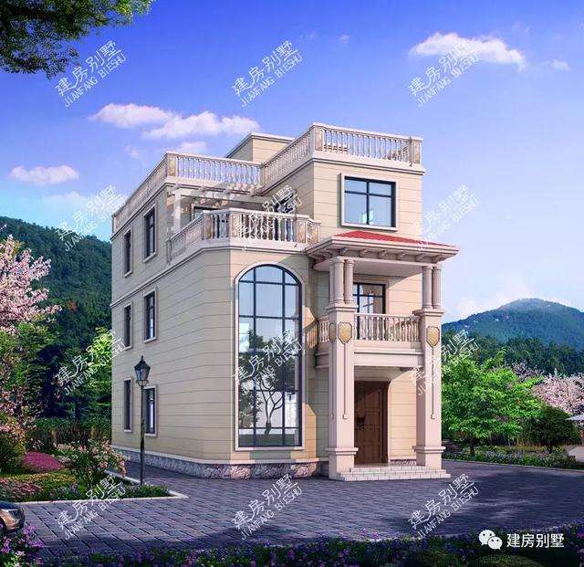 兩款三層平屋面自建房設計圖，都能展現出鄉村別墅的絢麗風采