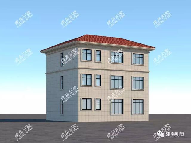 兩款帶堂屋三層自建房設計圖，第一棟35萬就能建，第二棟是豪宅