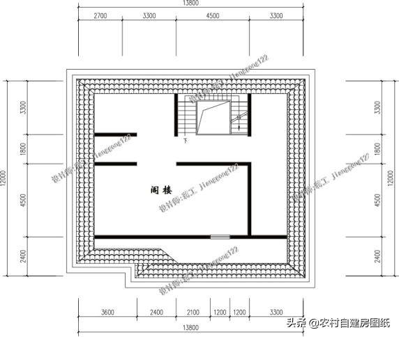 3款一層半農村自建房設計圖，造價經濟，施工簡單，易于建造