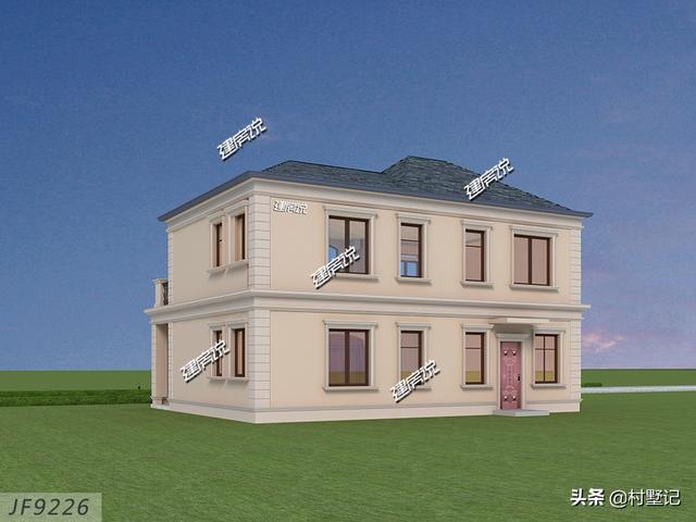 二層法式別墅設計圖，13×11米，從整體上營造出一種田園之氣