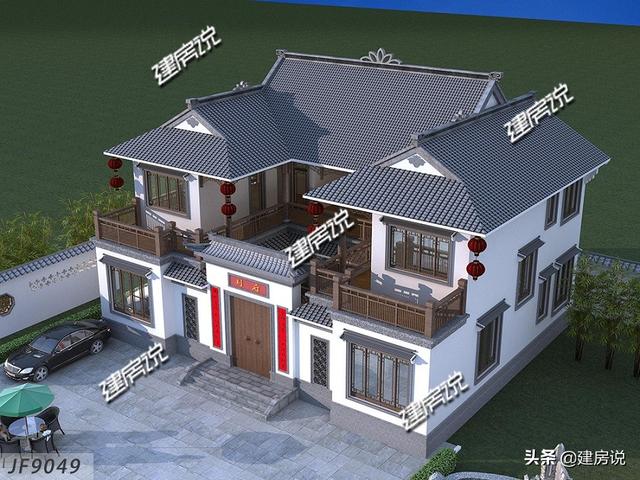 帶棋牌室新款四合院別墅設計圖，可牛了，村長見了都點贊。