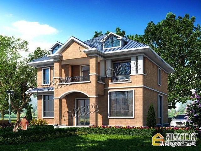 造價30萬二層框架別墅設計圖，12米×10米農村最愛的建房戶型