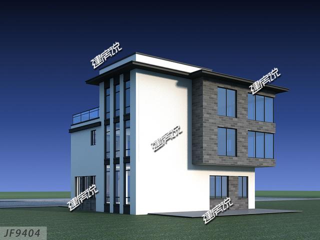 現(xiàn)代風(fēng)別墅設(shè)計(jì)圖，12X12米蓋一棟戶型方正的別墅，村長(zhǎng)都夸好看