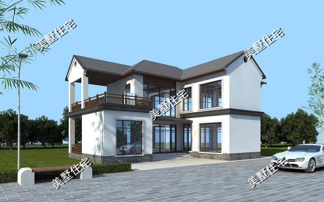 16x17米新中式別墅設計圖，布局大氣上檔次，建棟在村里肯定特別有面子