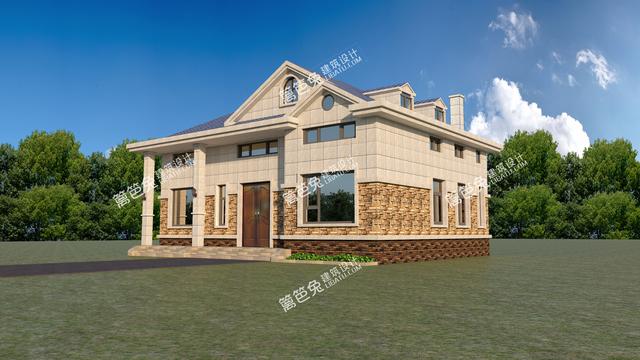 兩層的新農村自建房別墅設計圖，外觀精美，戶型實用