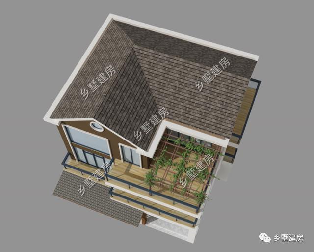 現代時尚風格三層農村別墅設計圖，外觀時尚靚麗，布局實用合理