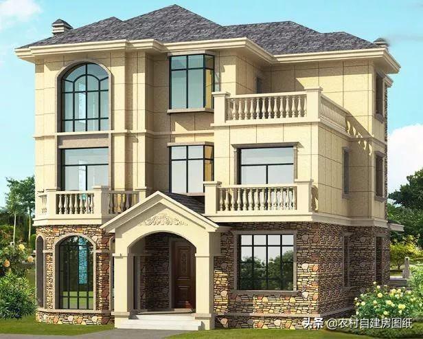 三層農村自建房設計圖，帶有柴火灶和壁爐，冬天有了這兩樣，再冷室內也溫暖如春