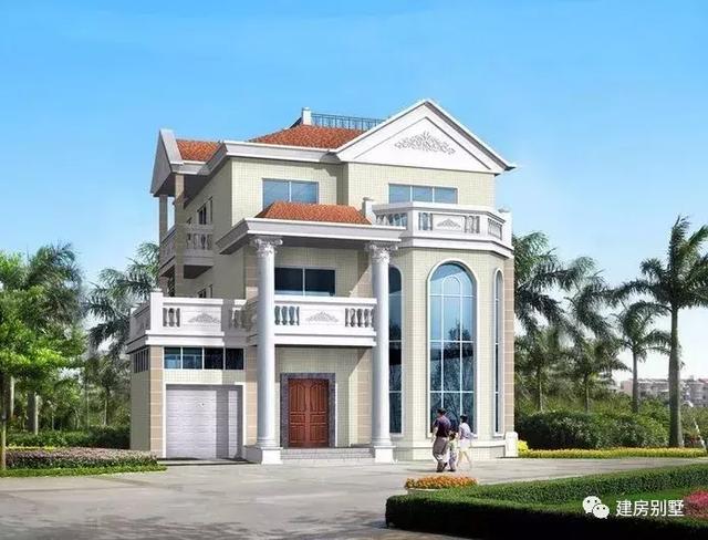 兩棟帶挑空客廳設計的復式別墅設計圖，看著就很吸睛