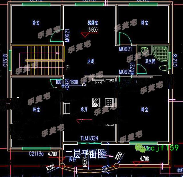 130平米農村二層別墅施工圖及效果圖，簡約經濟