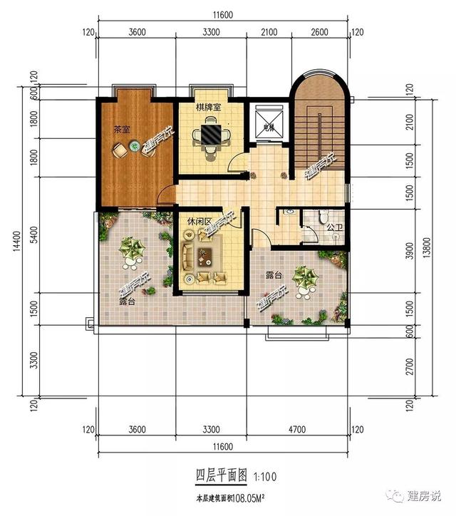 四層現代別墅設計圖，132平左右，別墅外觀是非常清新自然