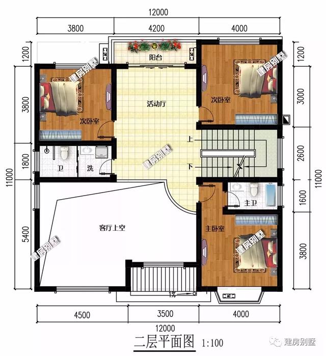 12x13米的農村歐式自建別墅設計圖，兩款外觀相似，都帶露臺