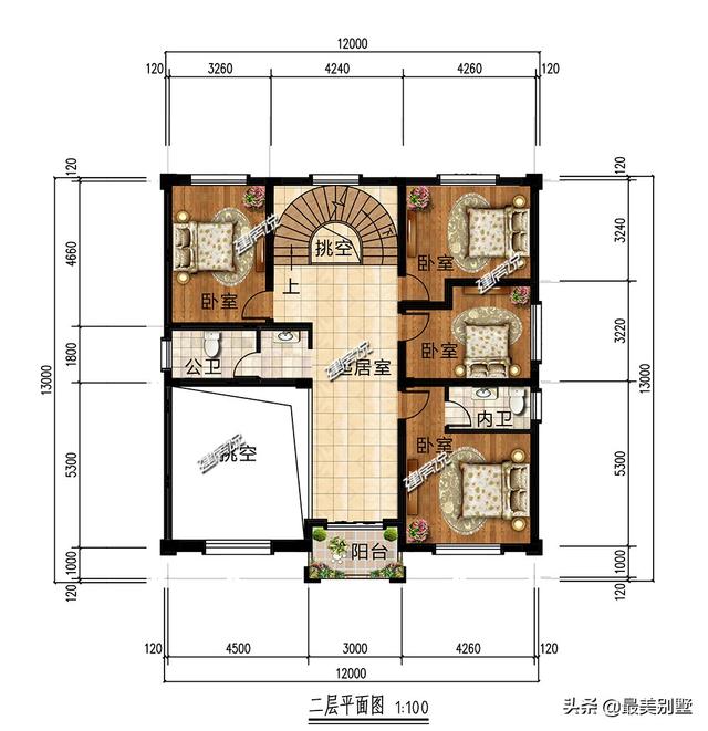 開間12米的別墅設(shè)計圖，非常具有參考價值，圖紙收藏起來，建房用得上