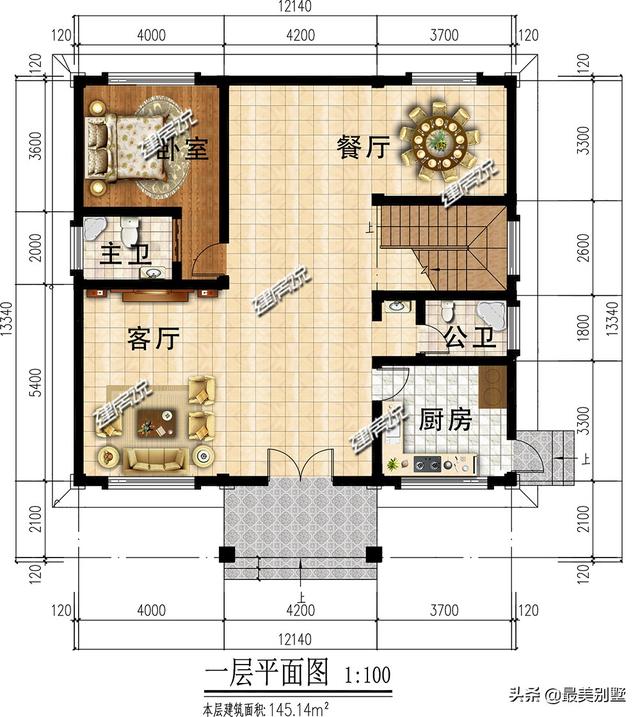 開間12米的別墅設(shè)計圖，非常具有參考價值，圖紙收藏起來，建房用得上