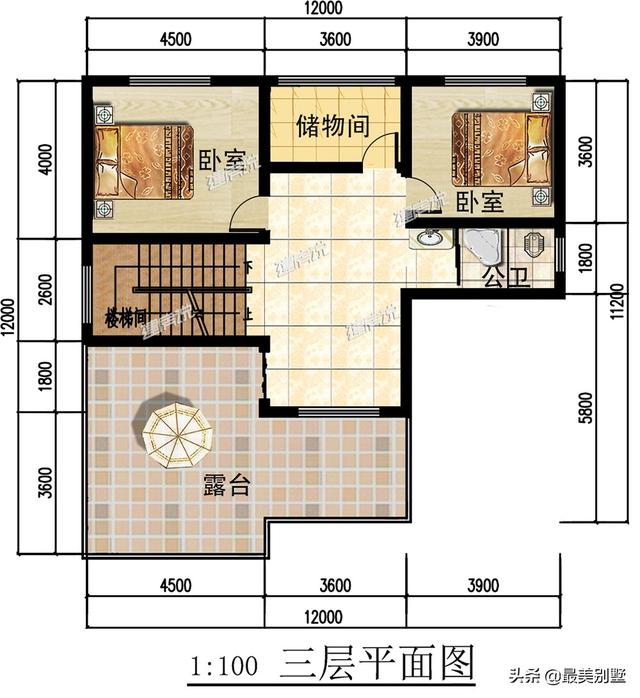 開間12米的別墅設(shè)計圖，非常具有參考價值，圖紙收藏起來，建房用得上