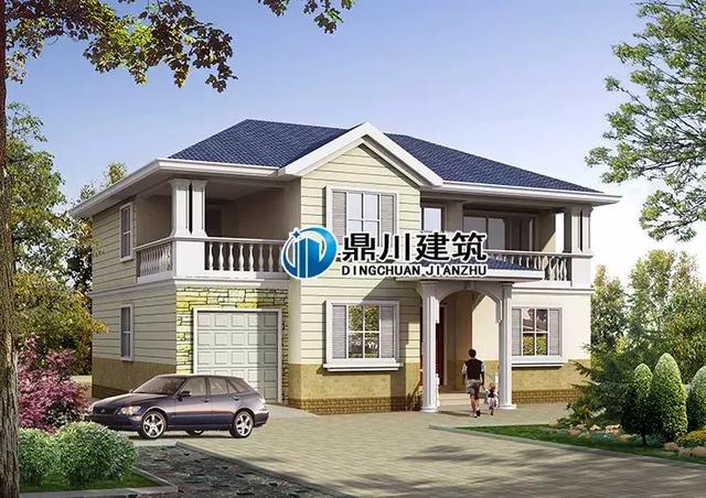 8款面寬15米的農村別墅設計圖，第1棟中式風格，第3棟帶車庫