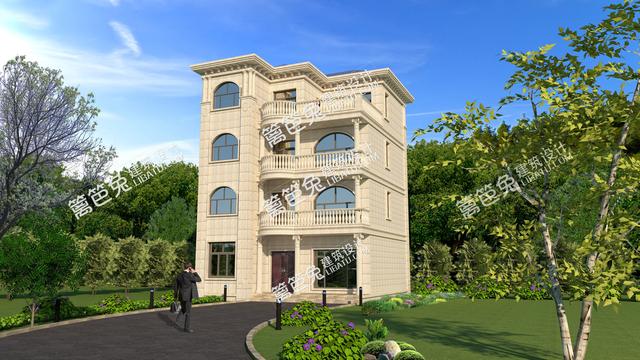 這款四層自建房別墅設計圖，占地只有100平米，三面采光，建成效果也是棒棒噠