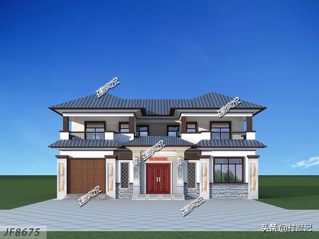 5款農村自建別墅設計圖，每款都帶車庫，二層和三層任你選擇