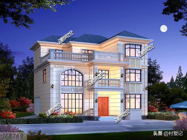 5款農村自建別墅設計圖，每款都帶車庫，二層和三層任你選擇