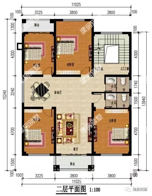 2棟簡歐式風格的農村自建房設計圖，外觀漂亮，布局也是真的不錯