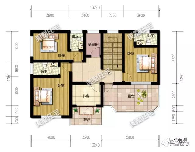 5套農村別墅設計圖，占地面積都不超過120平，方方正正，簡單實用