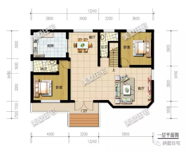 5套農村別墅設計圖，占地面積都不超過120平，方方正正，簡單實用