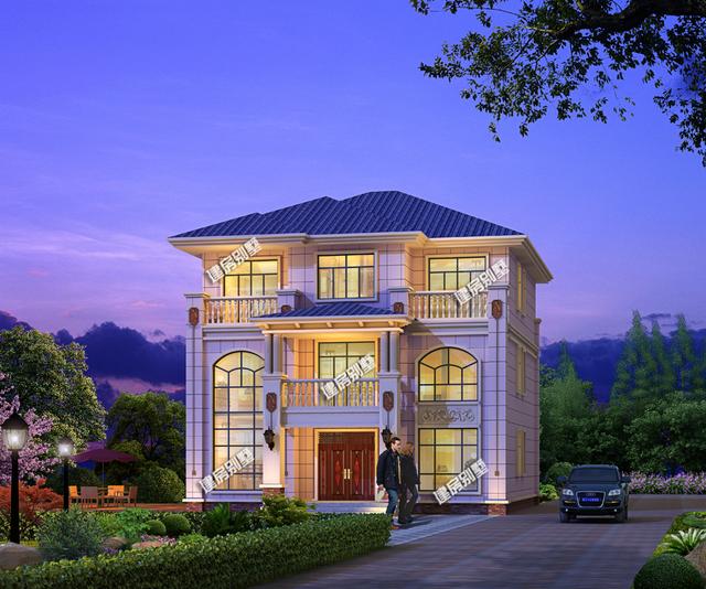 3棟開間11.2米別墅設計圖，外觀精致，戶型方方正正