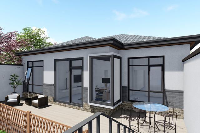 占地130平的農村一層小別墅設計圖紙，現代風格的獨棟別墅