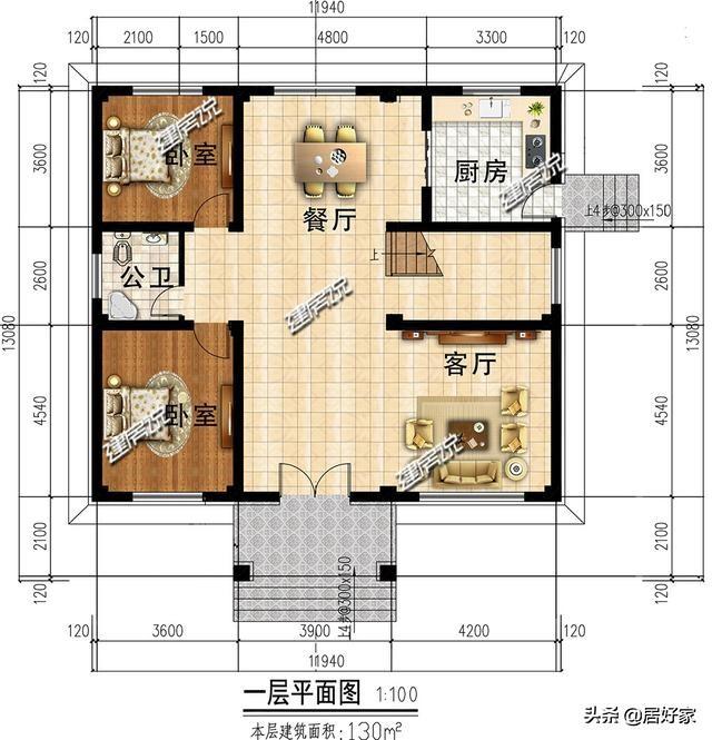 分享幾款二層別墅設計圖，選一款別墅建在老家，經濟又實用