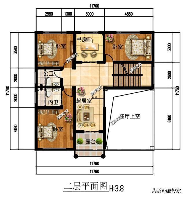 分享幾款二層別墅設計圖，選一款別墅建在老家，經濟又實用