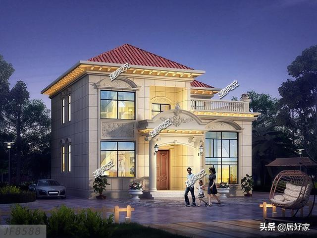 分享幾款二層別墅設計圖，選一款別墅建在老家，經濟又實用